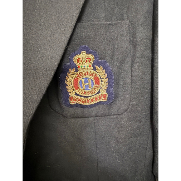 Women's Tommy Hilfiger Navy Blazer with Gold Crest Size 6 - Picture 3 of 6